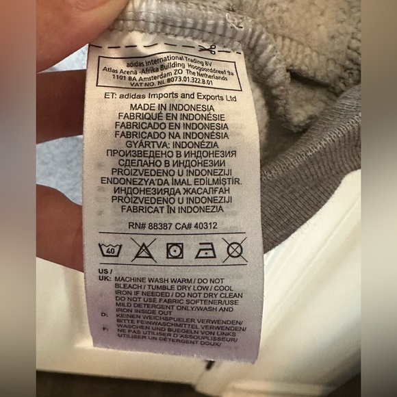 Adidas Women's Gray Hoodie with Floral Accent - Picture 5 of 8